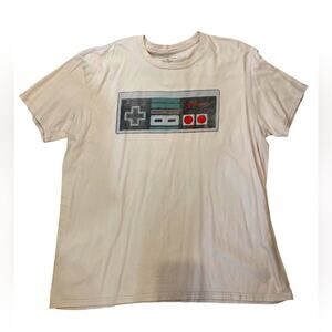 Nintendo Y2K Graphic SHIRT Men XL White Short Sleeve Round Neck Oversized Cotton